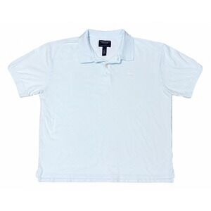 American Eagle Outfitters Men's Large Light Blue Polo Shirt 100% Cotton AE Logo